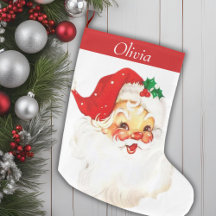Cute Mid Century Vintage Santa Personalised