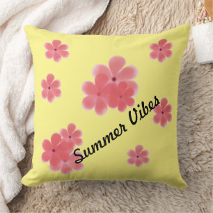 cute midcentury modern retro cool floral pattern cushion