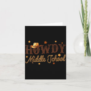 Cute Middle School Teacher Rodeo Western Howdy Mid Card