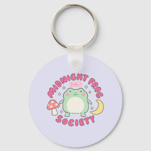 Cute Midnight Frog Society Kawaii Pastel Mushroom Key Ring