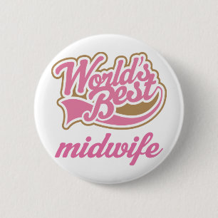 Cute Midwife 6 Cm Round Badge