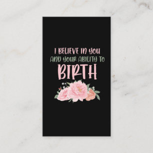 Cute Midwife Baby Catcher Birth Doula Business Card