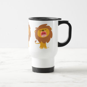 Cute Mighty Roaring Lion Cartoon Commuter Mug