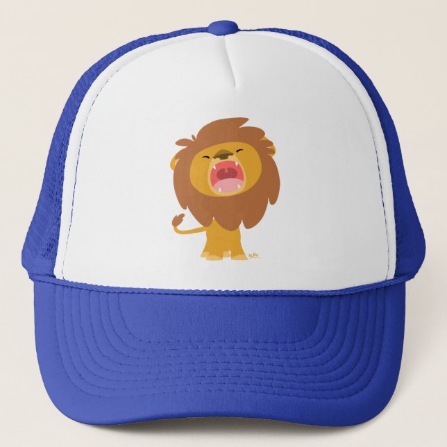 Cute Mighty  Roaring Lion Cartoon Hat (Front)