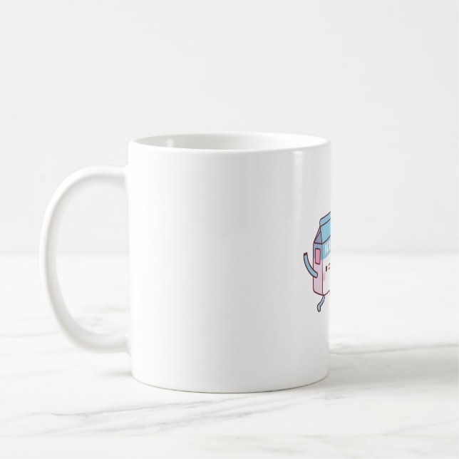 Cute Milk and Cookie Linking Arms Coffee Mug (Left)