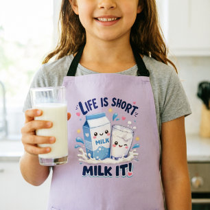 Cute Milk Lover Apron
