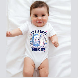 Cute Milk Lover Baby Bodysuit