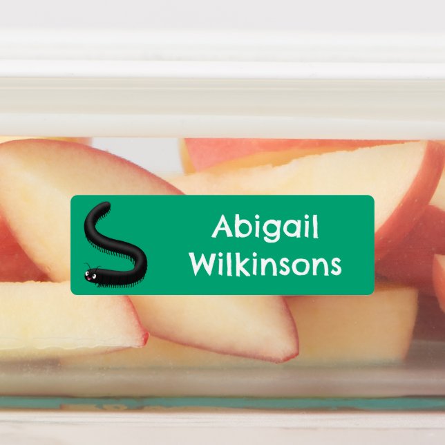 Cute millipede cartoon illustration personalised  (Affixed)