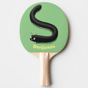 Cute millipede cartoon illustration ping pong paddle