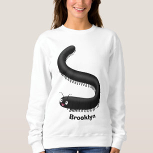 Cute millipede cartoon illustration sweatshirt