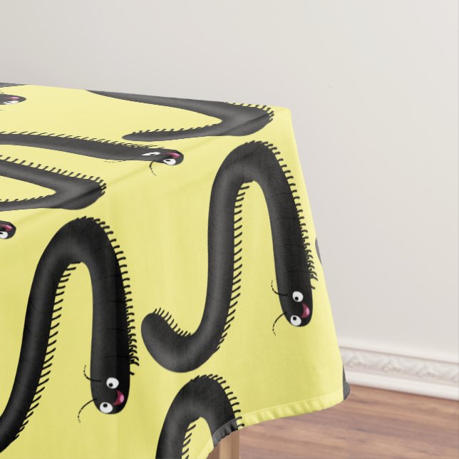 Cute millipede cartoon illustration tablecloth (In Situ)