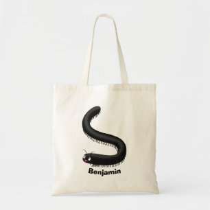 Cute millipede cartoon illustration tote bag