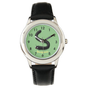 Cute millipede cartoon illustration watch