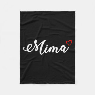 Cute Mima Lover Gift For Women Grandma Christmas Fleece Blanket
