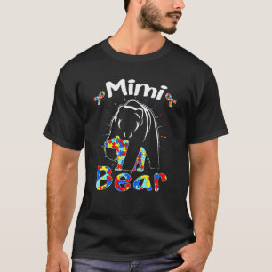 Cute Mimi Bear Autism Awareness Autistic Family T-Shirt