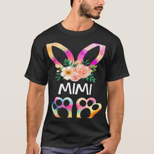 Cute Mimi Bunny Tie Dye Print  Family Easter Day M T-Shirt (Front)
