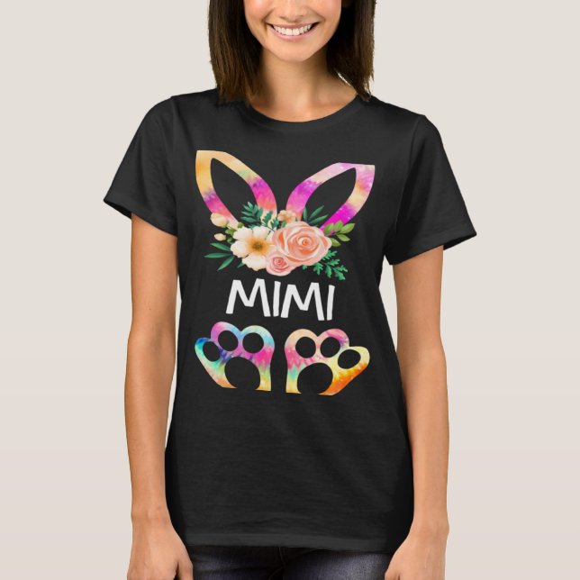 Cute Mimi Bunny Tie Dye Print  Family Easter Day M T-Shirt (Front)