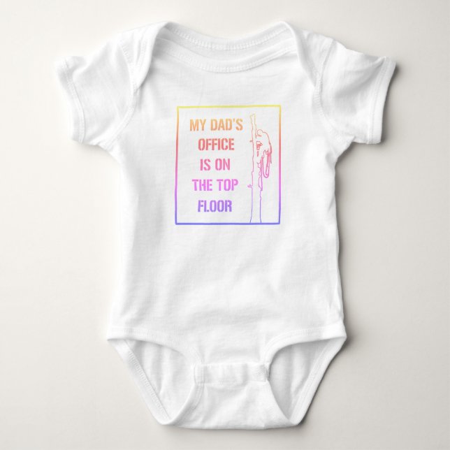 Cute Mini Arborist Slogan Baby Bodysuit (Front)