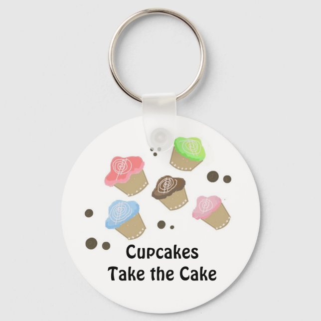 Cute Mini Cupcakes Key Ring (Front)