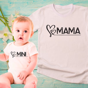 Cute MINI Mummy and Me Hearts Matching Set  Baby Bodysuit