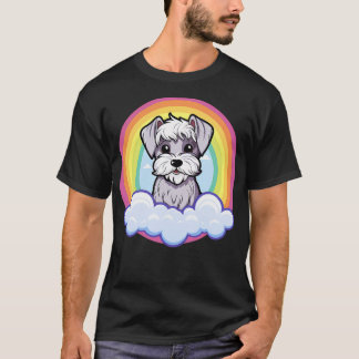 Cute Mini Schnauzer Rainbow Kawaii Dog Sweet Puppy T-Shirt