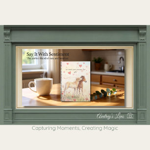 Cute Miniature Horse Storybook Valentine Notebook