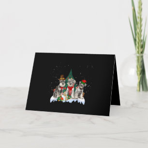 Cute Miniature Schnauzer Christmas Dog Holiday Card