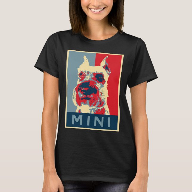 Cute Miniature Schnauzer Election T-Shirt (Front)