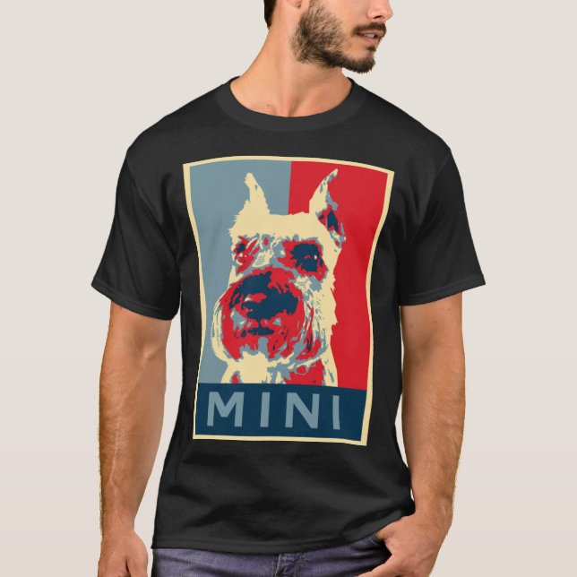 Cute Miniature Schnauzer Election T-Shirt (Front)