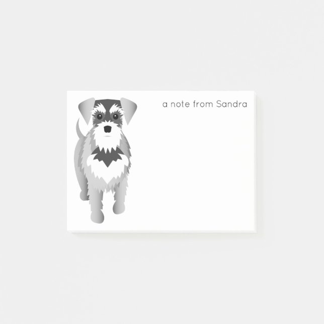 Cute Miniature Schnauzer Post-it Notes (Front)