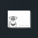 Cute Miniature Schnauzer Post-it Notes<br><div class="desc">Adorable miniature schnauzer personalised custom text notes.</div>
