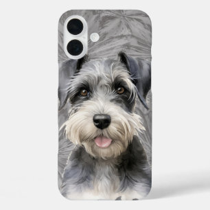 CUTE MINIATURE SCHNAUZER PUPPY DOG iPhone 16 PLUS CASE
