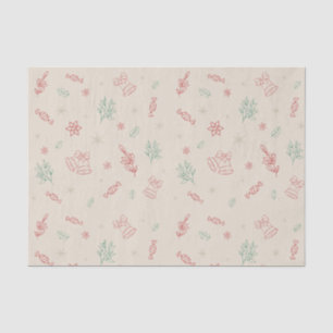 Cute Minimal Christmas Elements Tissue Paper
