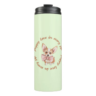 Cute Minimal Dog Lover Thermal Tumbler