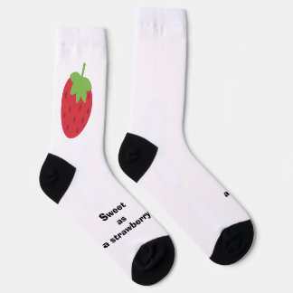 Cute Minimal Strawberry Socks