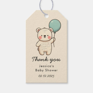 Cute Minimalist Bearly Wait Baby Shower Gift Tags