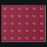 Cute Minimalist Burgundy Red Calligraphy Own Name Wrapping Paper<br><div class="desc">You Can Easily Change the Fonts,  Background Image and Colour,  Letter Characters.</div>