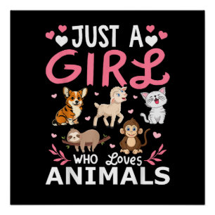 Cute Minimalist Cat Illustration Funny Pet Lover  Poster