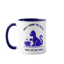 Cute Minimalist Cat Lover Mug