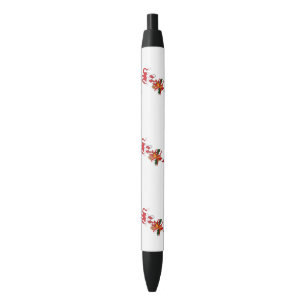 Cute Minimalist Christmas and New Year Happy     Black Ink Pen