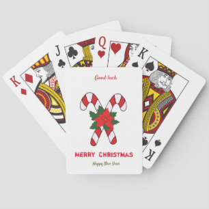 Cute Minimalist Christmas and New Year Happy Playing Cards