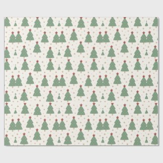 Cute Minimalist Christmas Tree Pattern – Festive Wrapping Paper
