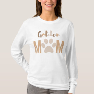 Cute Minimalist Dog Golden Retriever Mum T-Shirt