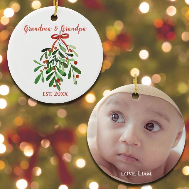 Cute Minimalist Grandma and Grandpa Ornament (Cute Minimalist Grandma and Grandpa Ornament
)