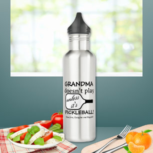 Cute Minimalist Grandma Pickleball Funny Humour 710 Ml Water Bottle