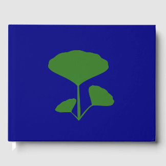 cute minimalist green sprout pattern tie guest book