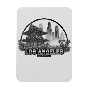 Cute Minimalist Los Angeles City California USA Magnet