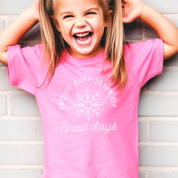 Cute Minimalist Modern Snow Days Pink
