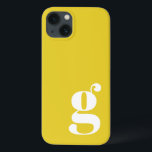 Cute Minimalist Monogram Letter in Yellow iPhone 13 Case<br><div class="desc">Cute Minimalist Monogram Letter in Yellow iPhone 13 Case</div>