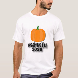 Cute Minimalist Orange Pumpkin Fall Illustration T-Shirt
